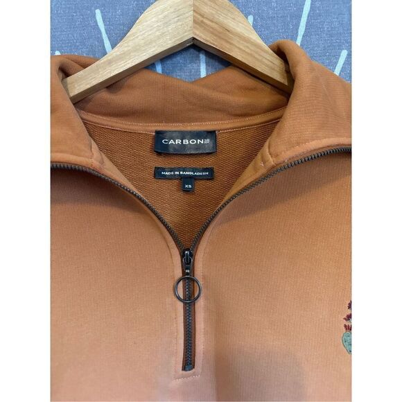 NWT Carbon38 Ombré French Terry Half Zip Cactus - Picture 7 of 11